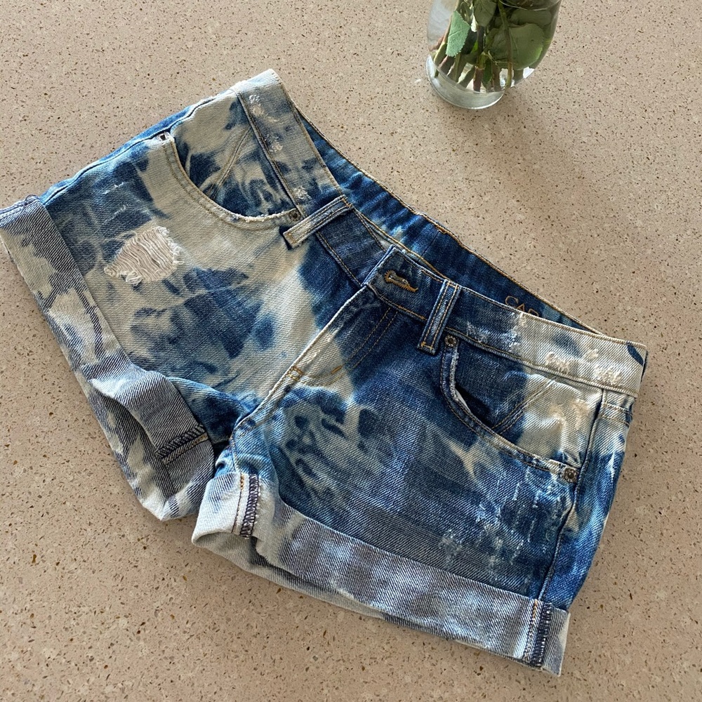 Carmar Acid Washed Denim Shorts